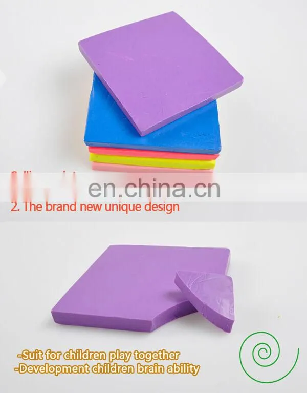 Educational Toys Gray DIY Handmade Square Polymer Clay