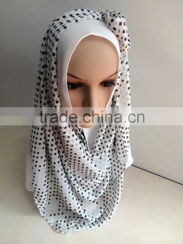 Latest design Fashion muslim long scarf one set chiffon HIJAB