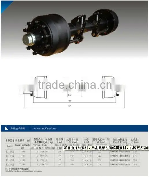 truck axle trailer axle