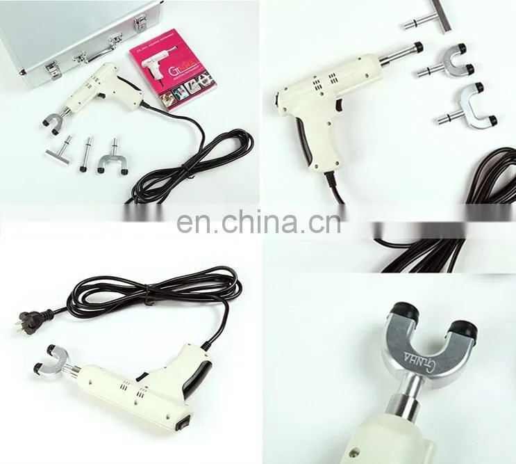 White Electric Chiropractic Adjusting Tool Therapy Spine Activator Correction Massager