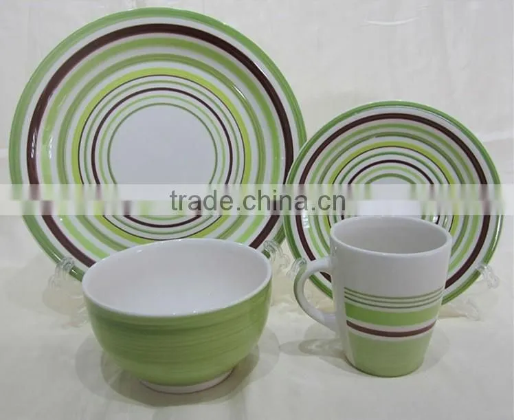 porcelain dinner set with gift box Fine hand printed dinner set with stoneware material