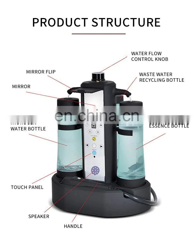 Portable Dermabrasion Hydrogen Machine Pore Cleaner Vacuum Blackhead Removal Hydro Aqua Instrument With Blue Tooth Music System