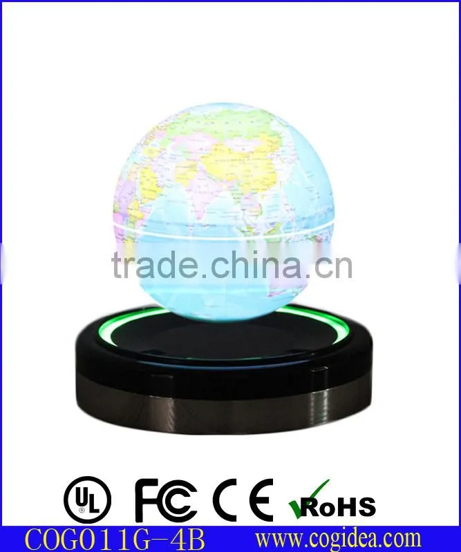 2015 newest plastic world globe with map , mini world globe with inductive lighting