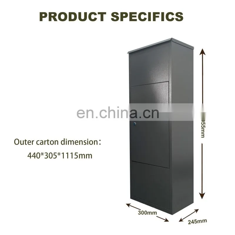 Mail Vault for Home Office Hotel Apartment-Lockable Anti-Theft for Porch Outdoor Mail Box