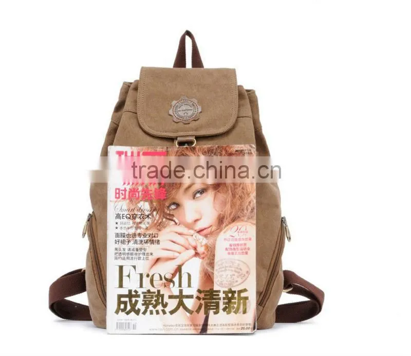 fashion canvas young backpack for ladies