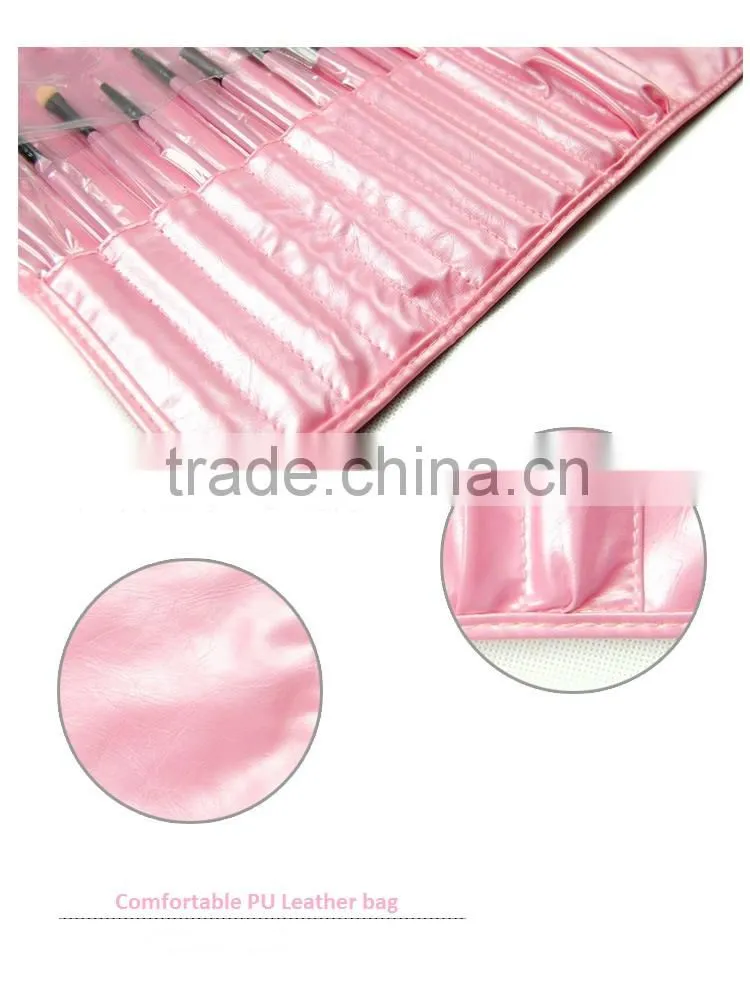 32pcs professional cosmetic makeup brush kit with PU bag