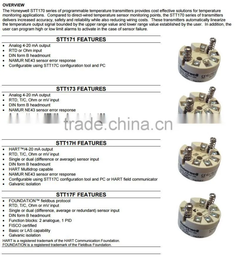 Honeywell temperature probe assembly STT170