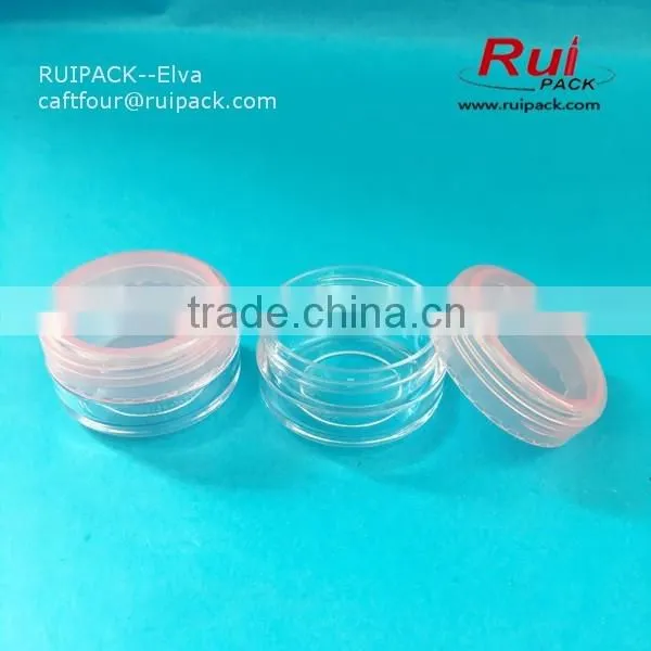 mini cosmetic cream jar, clear facial cream jar, plastic jar 10ml 15ml 20ml