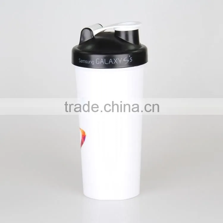 16oz double wall PP plastic coffee mug with full color printing, pp plastic cup with lid