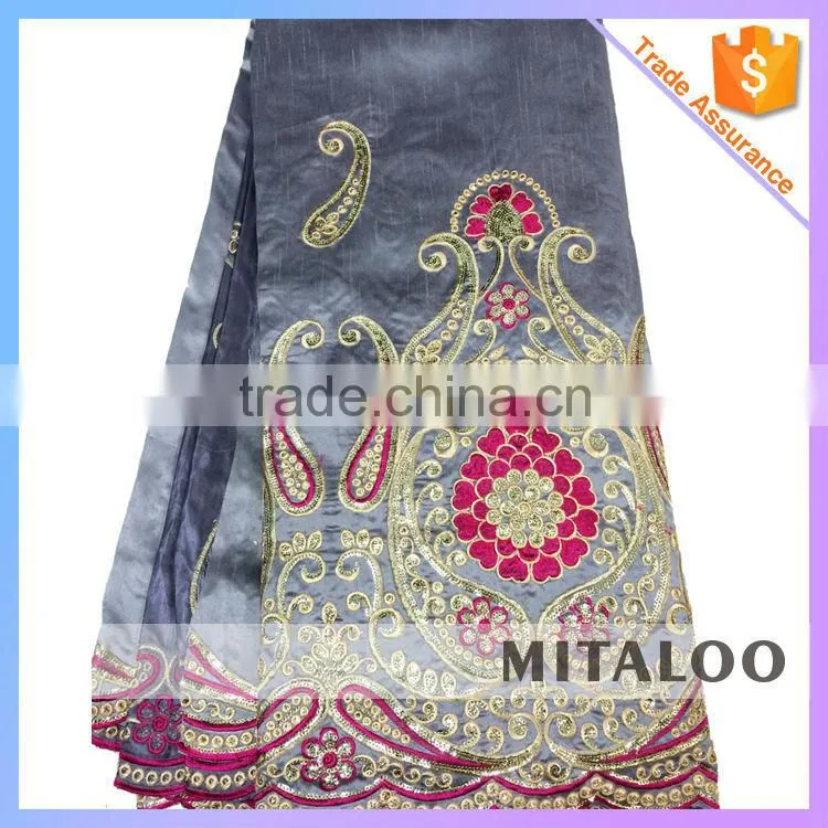 Mitaloo MGP0032 Elegant Style African Raw Silk George Fabric Competitive Price Oem George Fabric