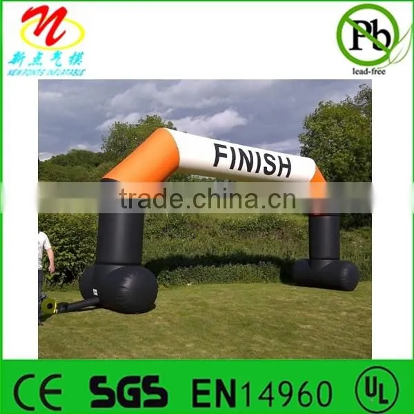 Inflatable finishing line arches for outdoor racing