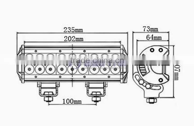 DC 12V/24V 54W 18 LED Universal Car LED Light Bar LED Offroad Light