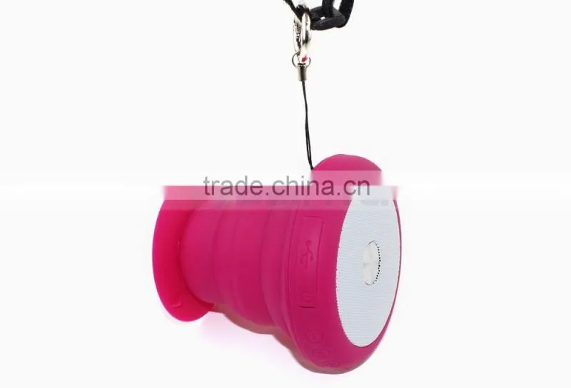Outdoor Mini Shockprrof Waterproof Speakers Flexable Bluetooth Bathe Mushroom Cloud Speaker With Kaychain