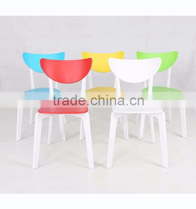 Simple Leisure Colorful Modern Plastic Chairs Wholesale Terrace Cheap Bistro Chairs