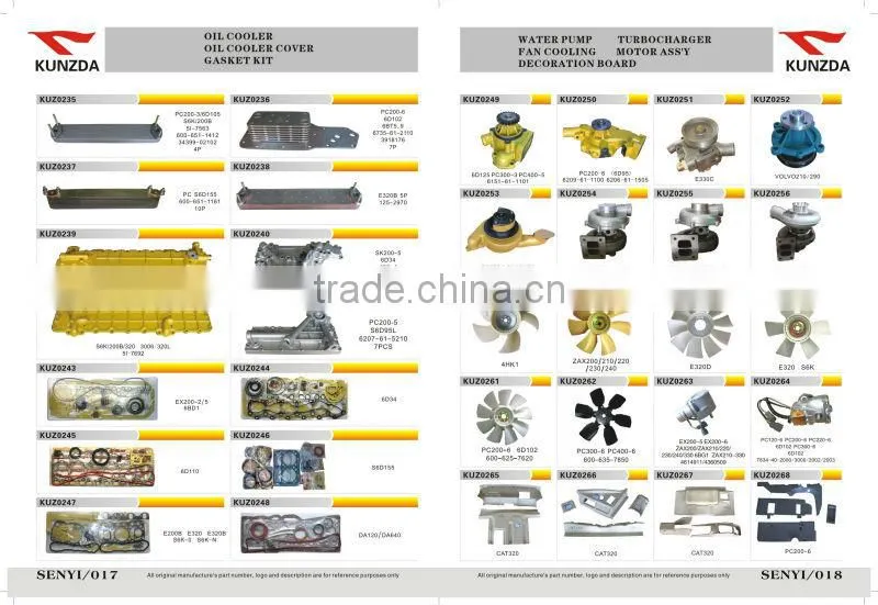6D125,PC300-3,PC400-5 WATER PUMP FOR KOMATSU