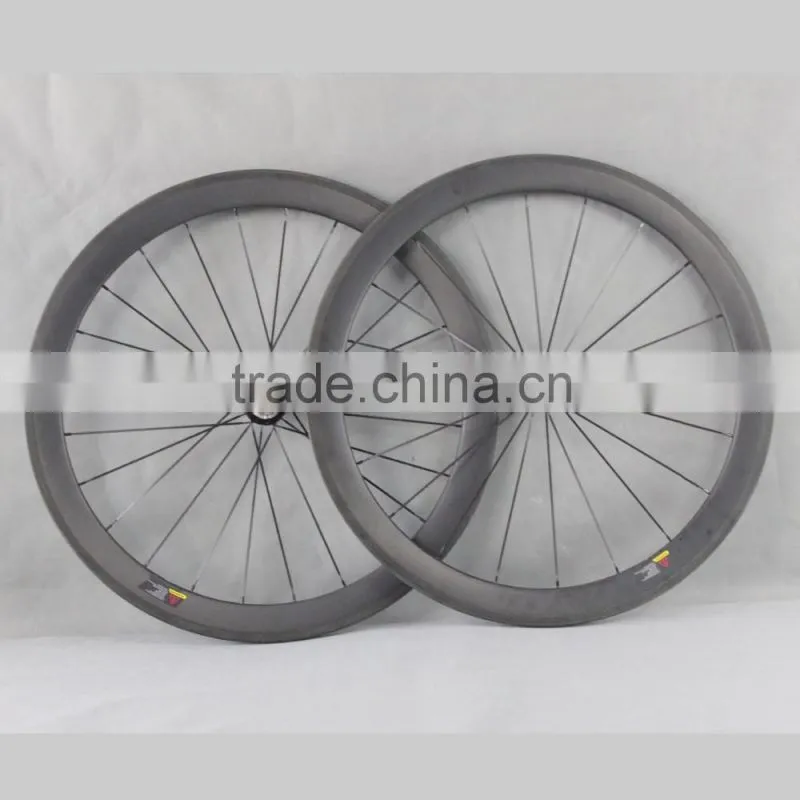 2016 ICAN BIKE high quality 700C 50mm clincher tubeless ready carbon bicycle wheels road bike wheel with R36 carbon hub 50C