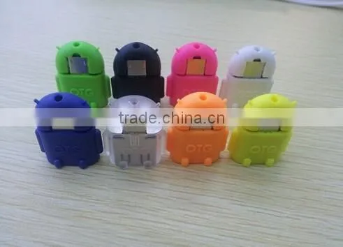 Single Card Slots Robot OTG USB 2.0 Card Reader For Android Smart Phone