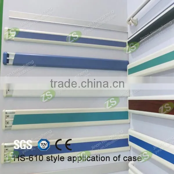 Wall Mounted High Quality Anti-bacterial Flame Retardant rubber clear wall guard For Hospital Corridor