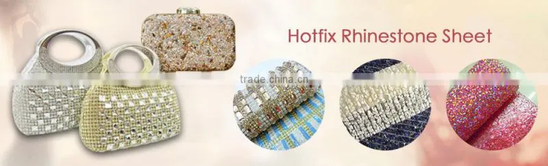 120X45cm ALUMINUM MESH RHINESTONE WITH GLUE BACK HOT FIX