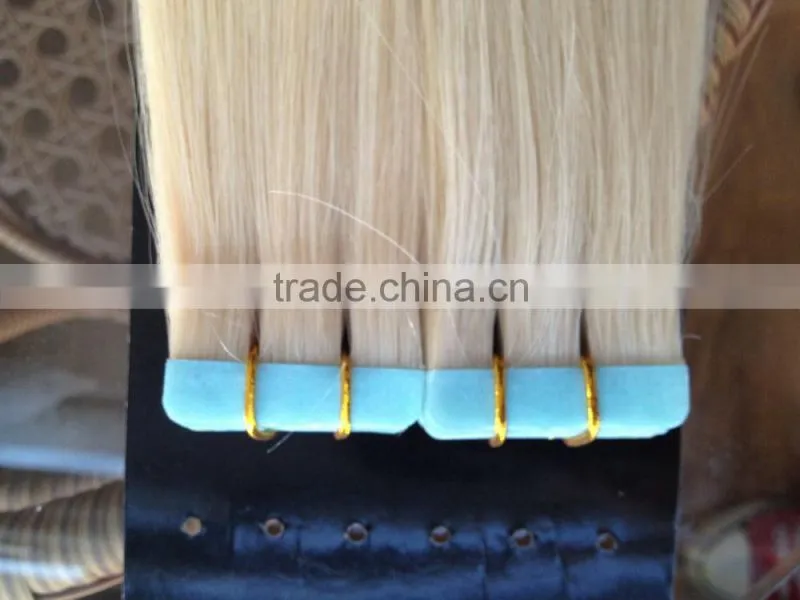 no tangle no shedding wholesale price 5A+ remy colored hair tape 613#
