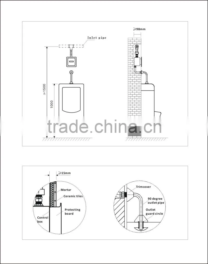 Automatic Sensor Urinal Flusher with Button