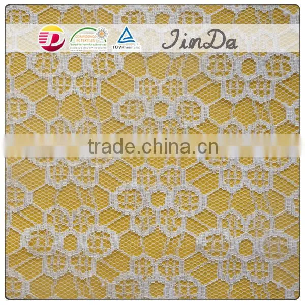 2014 fashion fluorescent colorful cheap polyester lace fabric