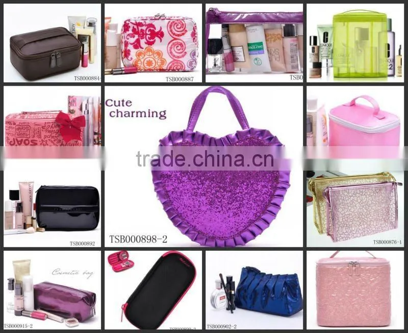 promotional set of cosmetic bag with zipper