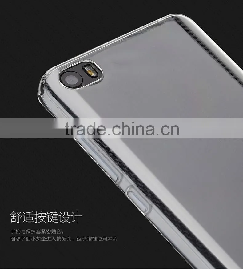 Crystal TPU Rubber Back Case For xiaomi 5 ROCK Fashion Shockproof Silicone Soft Protective Cover MT-5579