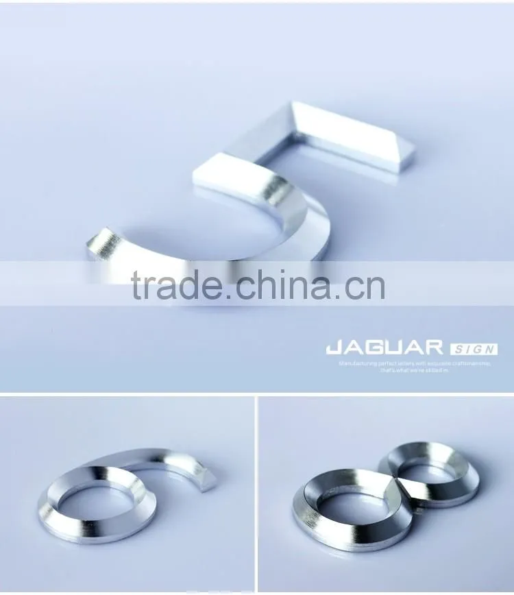 China supplier adhesive metal decoration numbering alphabet letters