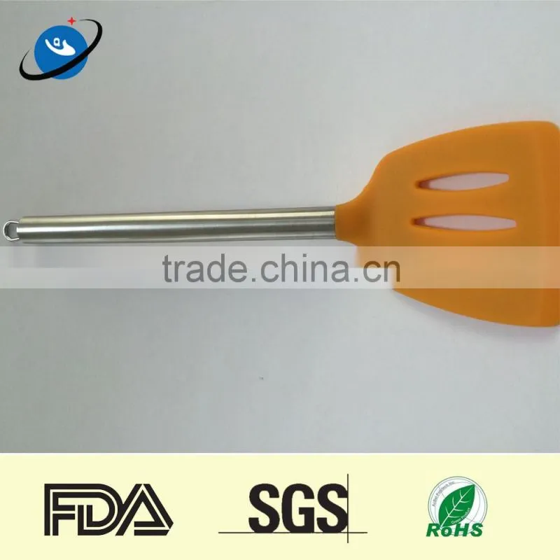 Silicone cooking tools with stainless steel handle spatula