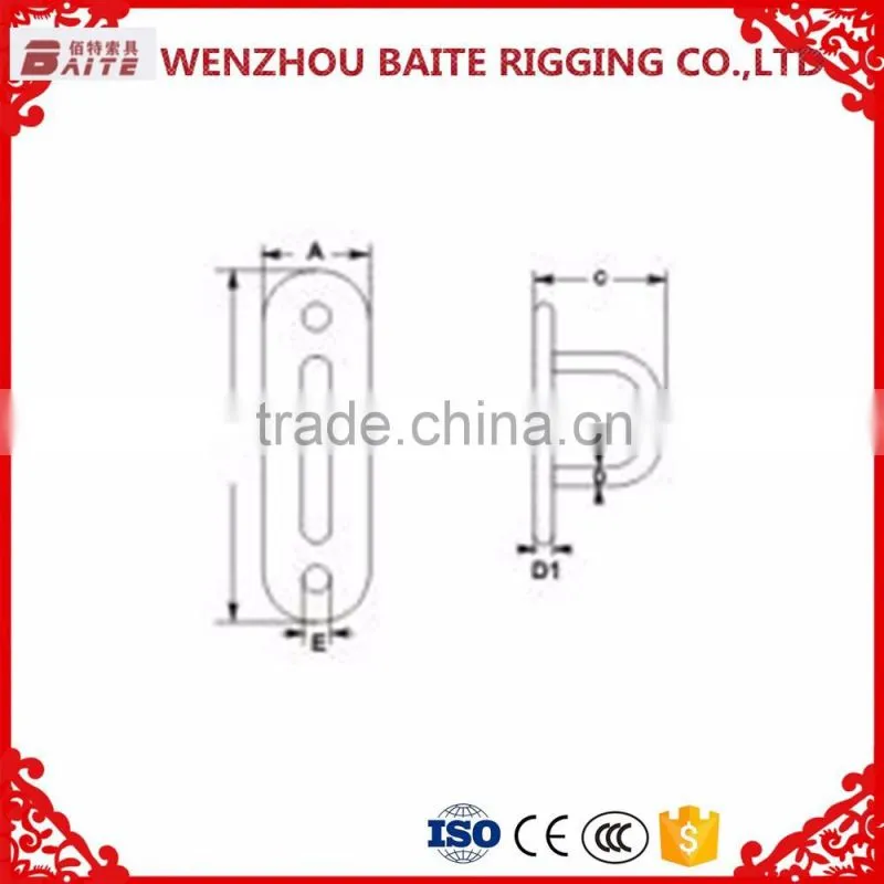 STAINLESS STEEL AISI304 SQUARE EYE PLATE