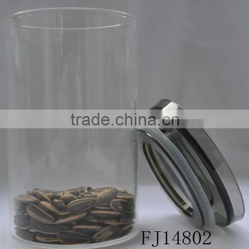 glass food jar with seal ring