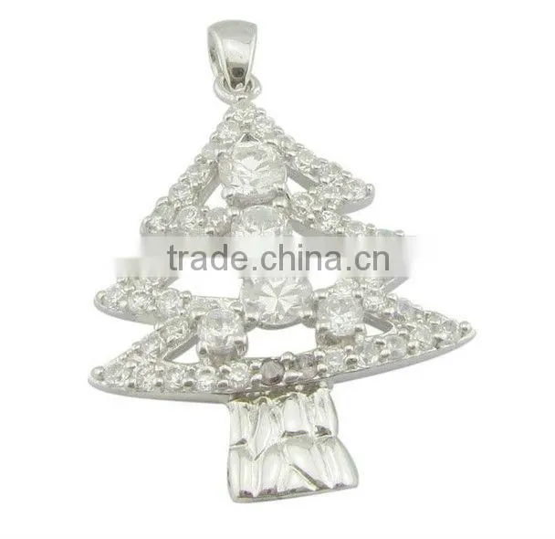 Hot wholesale plating rhodium sterling silver pendant