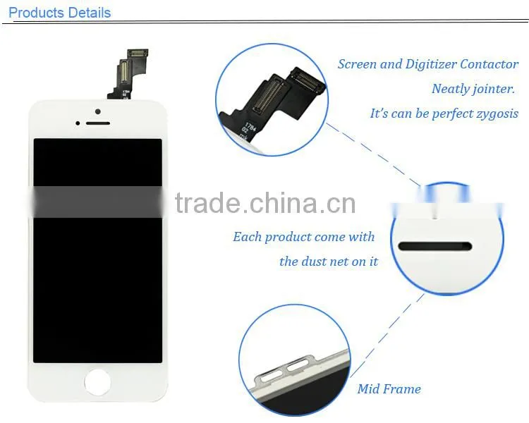 100% Original replacement digitizer lcd touch screen for iphone 5 lcd screen