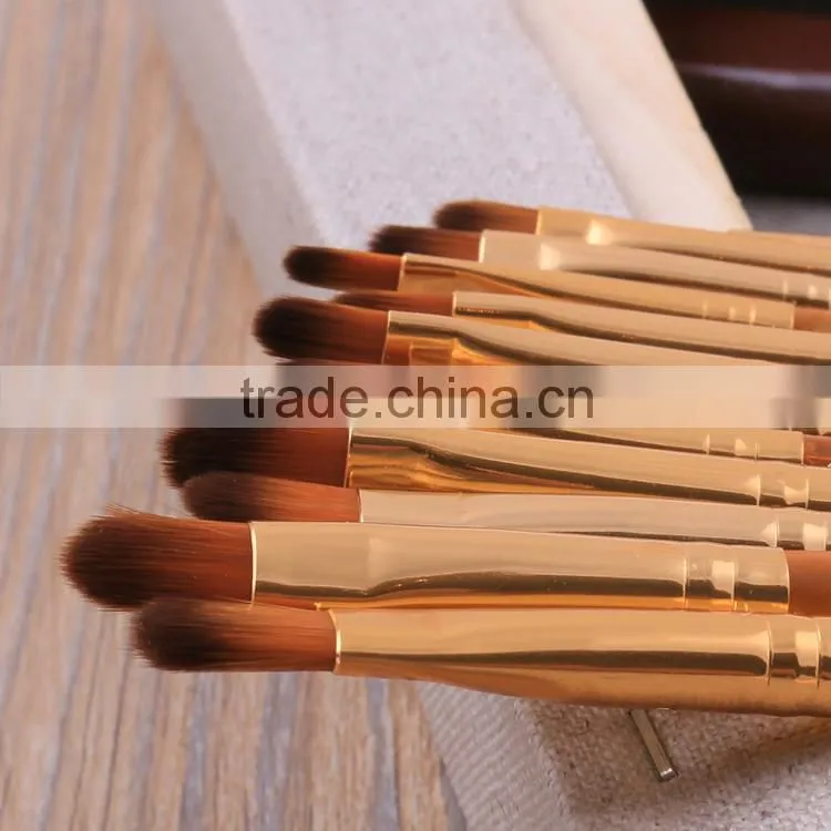 Free Sample 12pcs Set Nylon Hair Plastic Handle Artsit Painting Brush