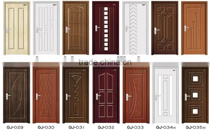 Interior PVC MDF wooden glass doors