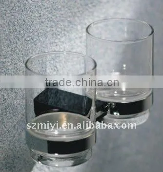 sanitary double toothbrush glass holder