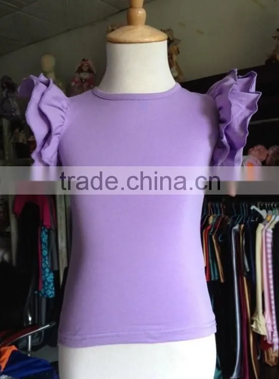 Hot sale Classical plain kids tank tops,ruffle kids tank tops,children's tops in stock