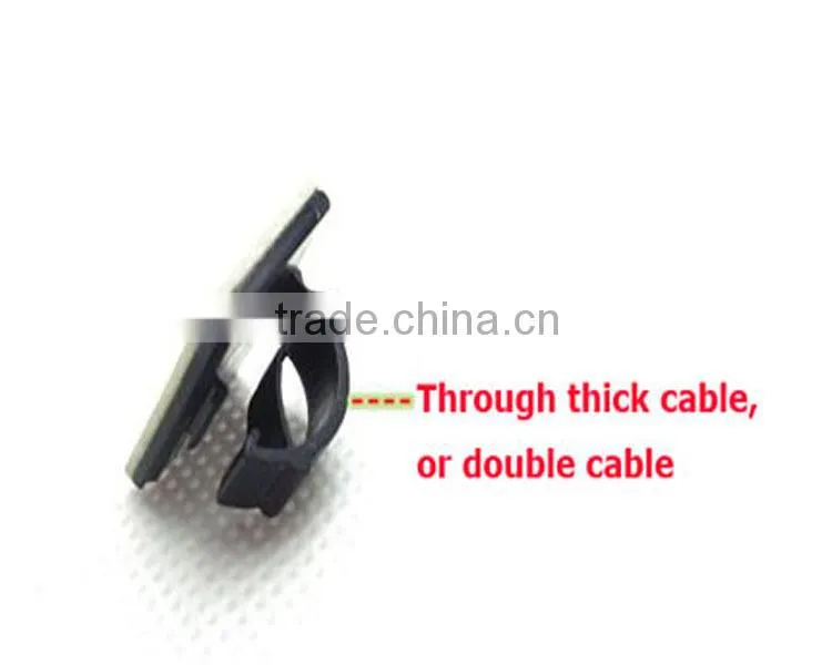 Factory Supply 3m Adhesive small plastic cable clip for finishing car charger electric wire outlet line usb cable