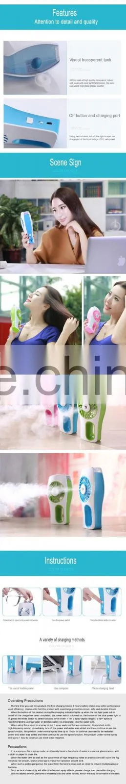 Desk fan 5v dc mini fan rechargeable usb cooling fan