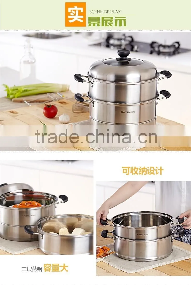 28cm visible stainless steel steam pot