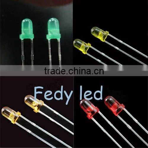 super bright 3mm led Light Emitting Diodes 25000mcd