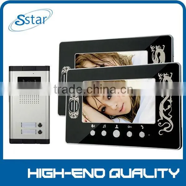 Apartment Wired Video Door Phone Entry 6 Unit & 7" TFT LCD Indoor Monitor & Video Intercom System XSL-V7C-520