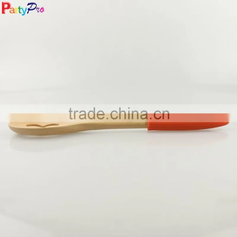2016 new product Bamboo kitchen utensils with silicone handles