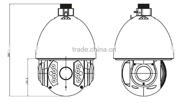 Gwsecu outdoor/indoor high speed dome ip camera ir ip66 ptz camera