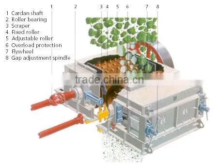 Lipu brand high quality double roll crushers drawing