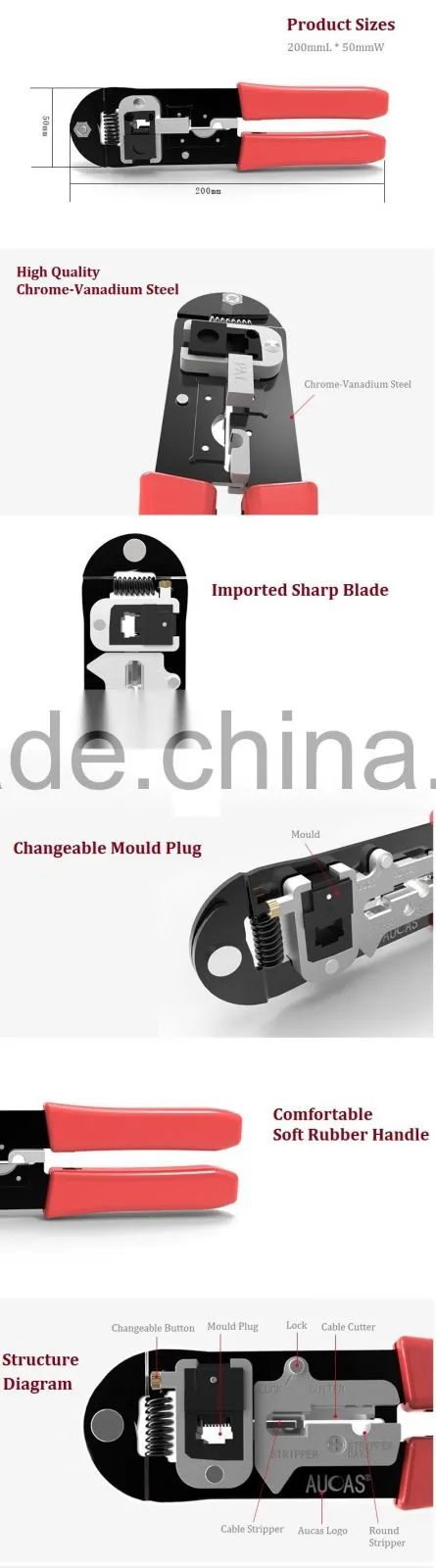 Taiwan Professional Cable Crimping Tools For Insulated Terminals Great Offer