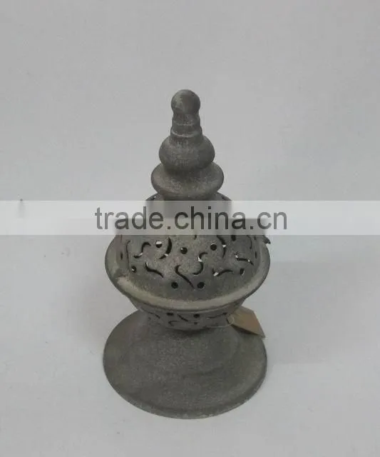 KS4121F- sphere metal candle lantern w/stand