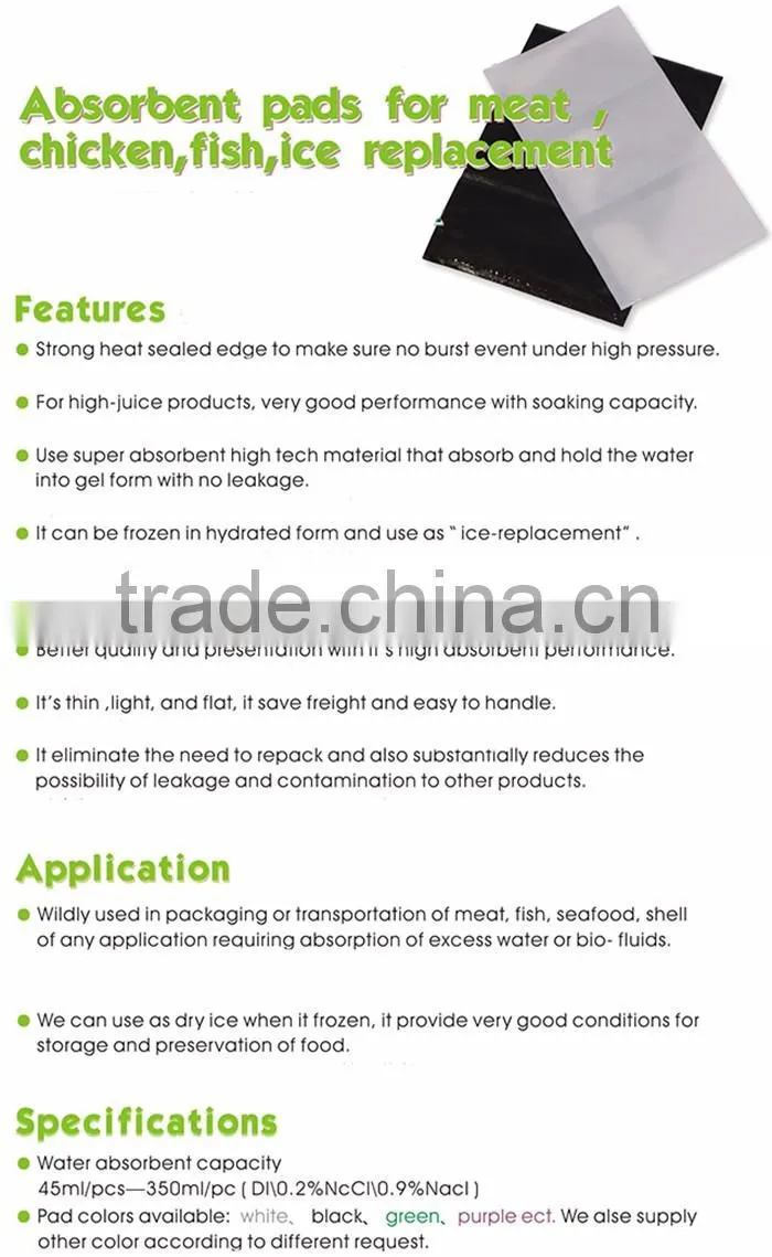 Guaranteed quality environmental meat tray with absorb pad