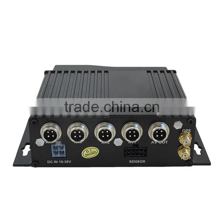 Professional Vehicle Monitoring 4CH Sd Card Mobile DVR With Free Client Software